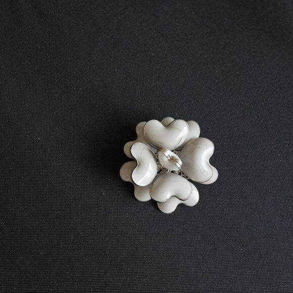 MOANS Gray Poured Glass Rose designer signed - Picture 2 of 6